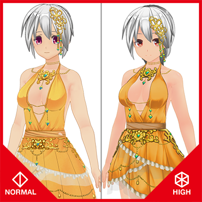 セクシーダンスドレスセット『ノーマル&ハイポリボディ版』
