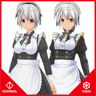 キュートメイド服『ノーマル＆ハイポリボディ版』