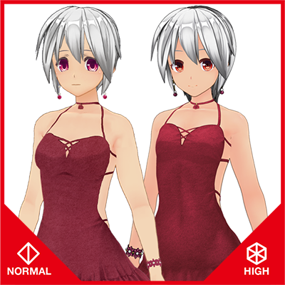 バックレスドレスセット『ノーマル＆ハイポリ』