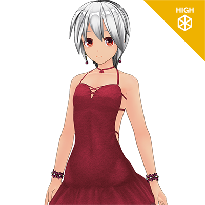 バックレスドレスセット『ハイポリ』