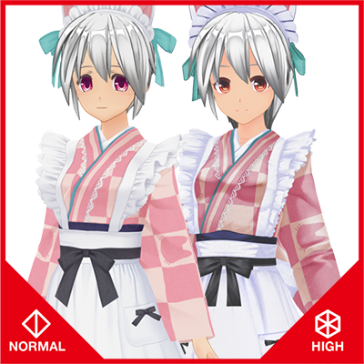 ネコミミ和風メイド服『ノーマル&ハイポリ』