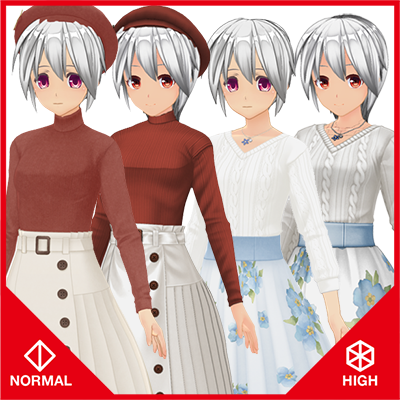 カスタムオーダーメイド3D2 コスチュームセット Vol.75『ノーマル＆ハイポリ』