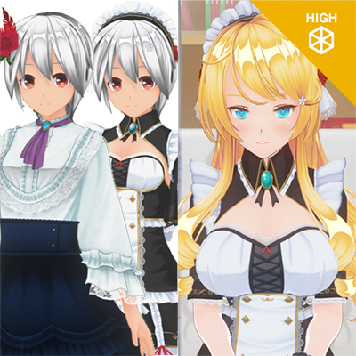 カスタムオーダーメイド3D2+GP-01Fb&GP02対応私服追加フルパック
feat.お嬢様 withエミネンスメイド服『ハイポリボディ版』